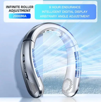 Portable Neck Fan with Digital Display