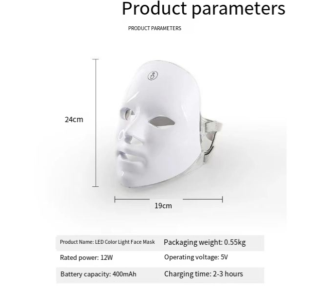 IllumaGlow Pro 7-color LED face mask lifestyle shot — glowing skin results